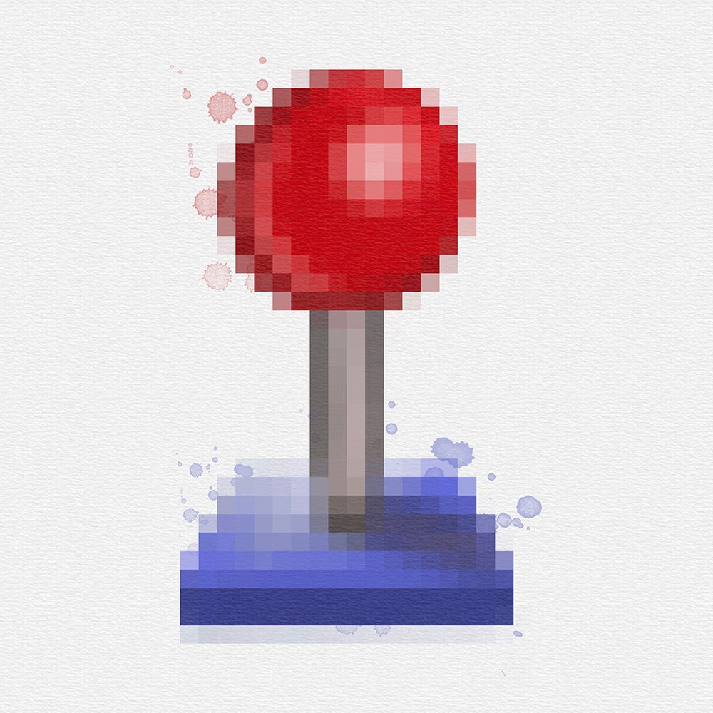 Gaming Pixelated Joystick art print by Matthew Piotrowicz for $57.95 CAD