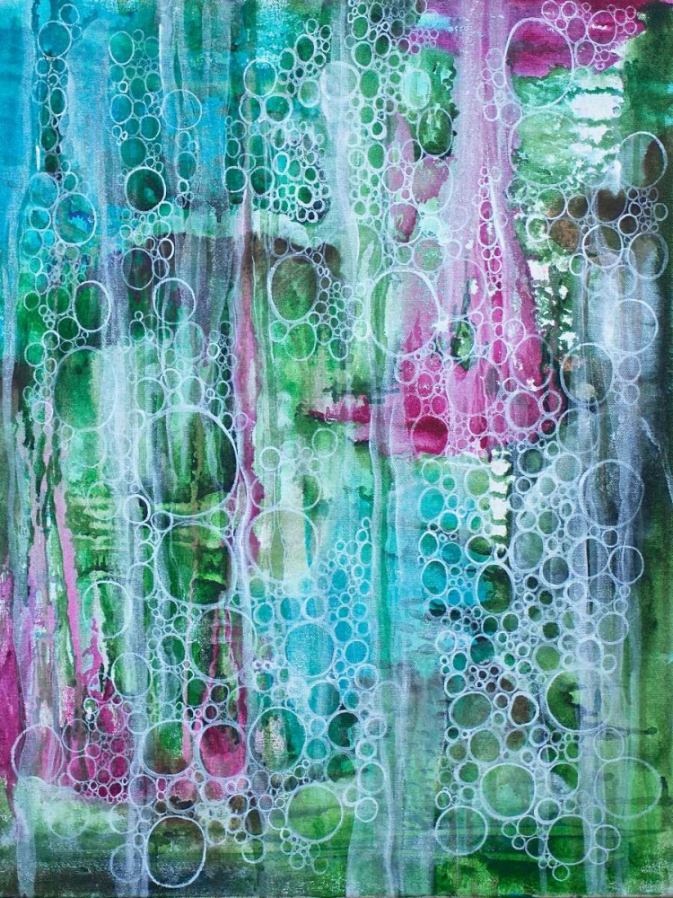 Teal Bubbles art print by Pam Varacek for $57.95 CAD