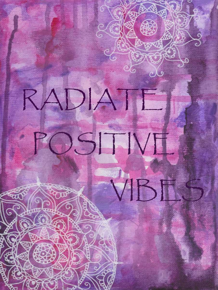 Purple Radiate Positive Vibes art print by Pam Varacek for $57.95 CAD