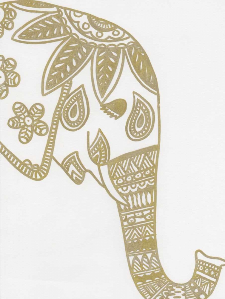 Elephant Gold 3 art print by Pam Varacek for $57.95 CAD