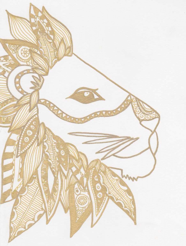 Lion Gold art print by Pam Varacek for $57.95 CAD