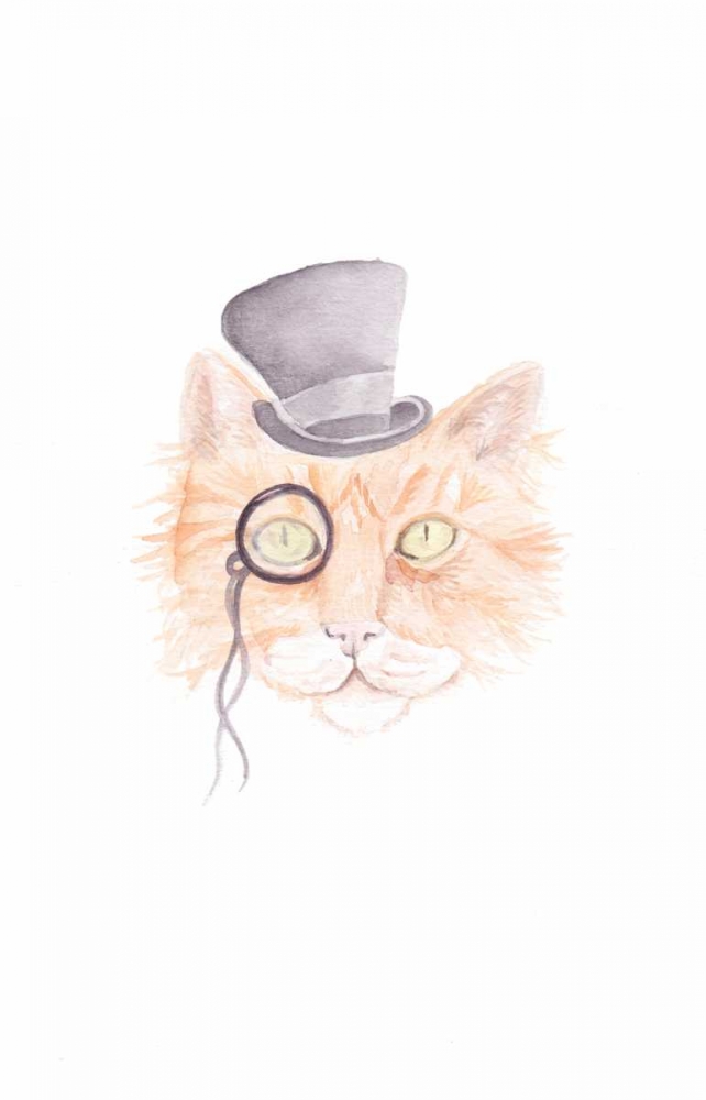 Monacle Meow art print by Pam Varacek for $57.95 CAD