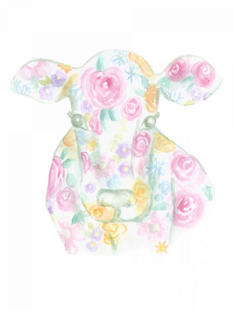 Floral Cow art print by Pam Varacek for $57.95 CAD