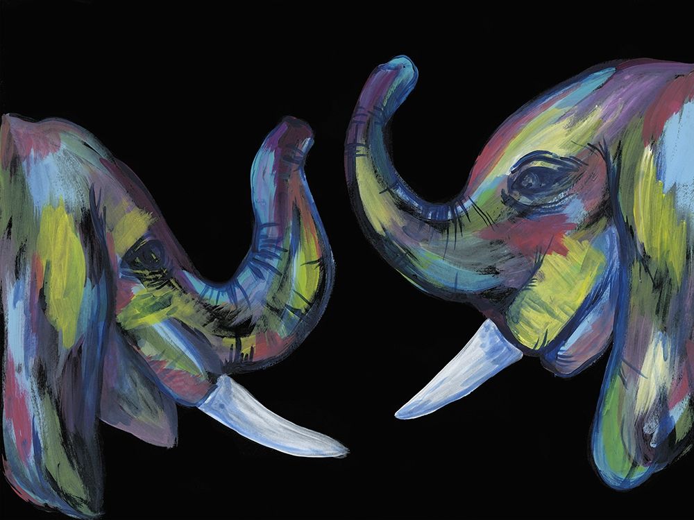 Colorful Elephants 1 art print by Pam Varacek for $57.95 CAD