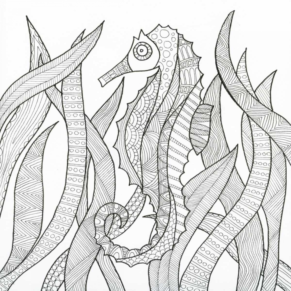 Hiding Seahorse art print by Pam Varacek for $57.95 CAD
