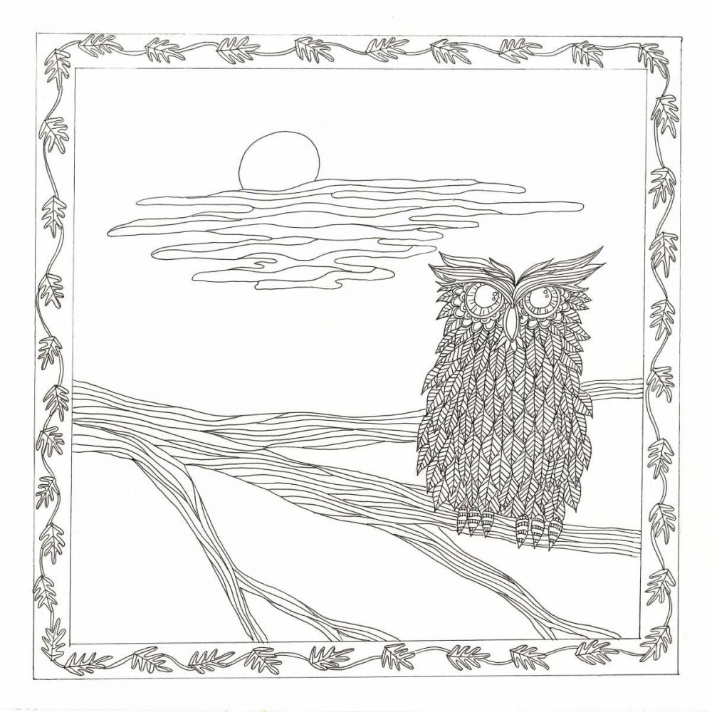 Owl In The Moonlight art print by Pam Varacek for $57.95 CAD