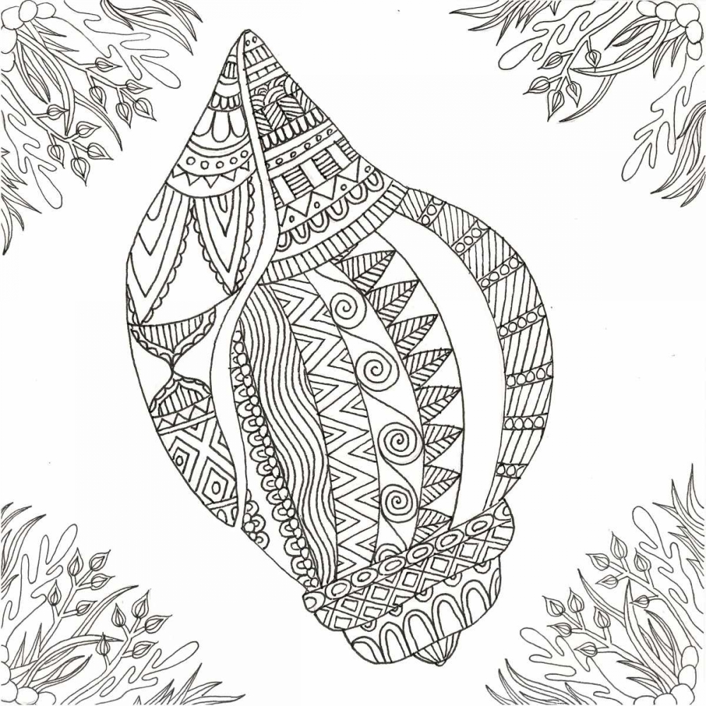 Seashell Within Weeds art print by Pam Varacek for $57.95 CAD