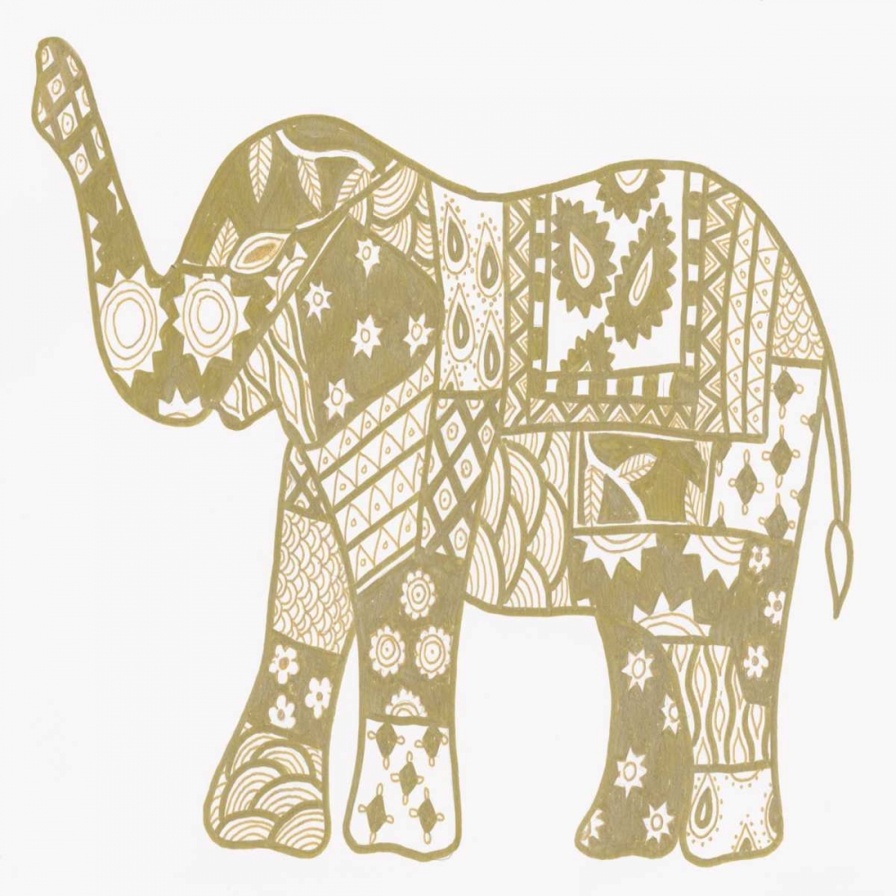 Elephant Gold art print by Pam Varacek for $57.95 CAD