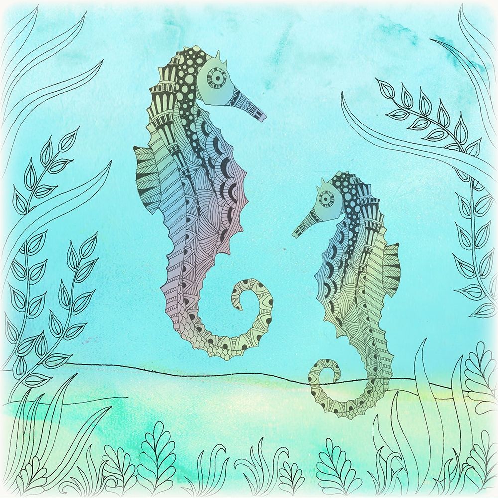 Seahorse Pair art print by Pam Varacek for $57.95 CAD