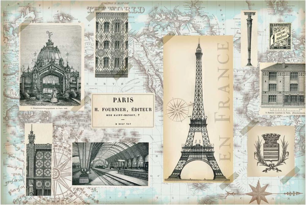 Paris Collage Global art print by Candace Allen for $57.95 CAD