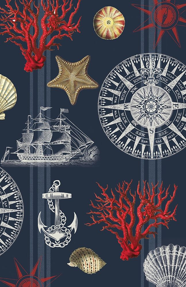 Nautical Main Navy art print by Candace Allen for $57.95 CAD