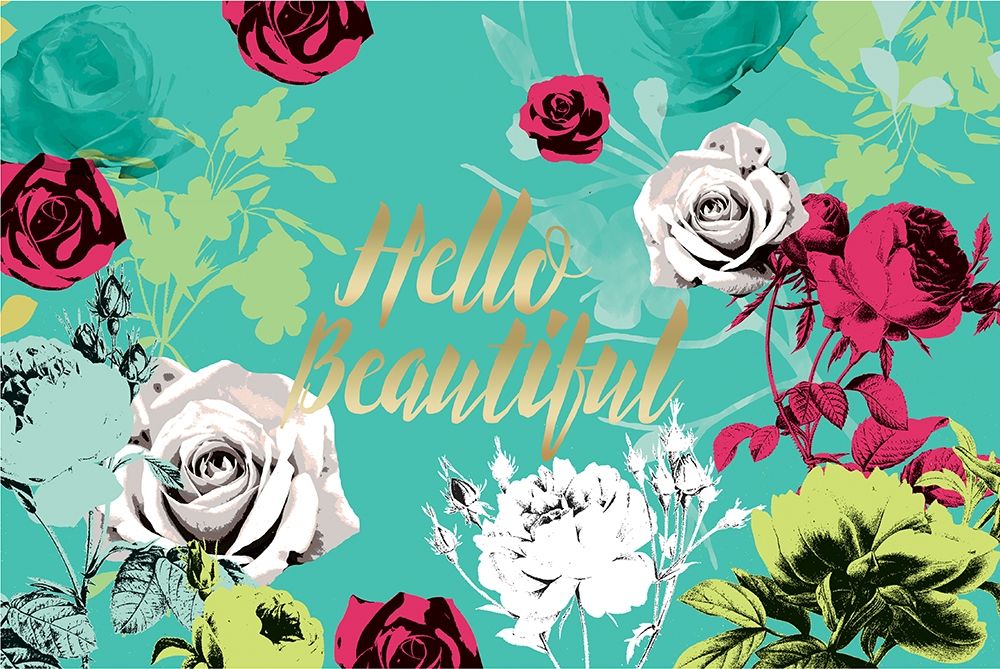 Hello Beautiful Bright Roses art print by Candace Allen for $57.95 CAD