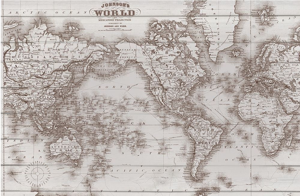 Vintage World Map 2 art print by Candace Allen for $57.95 CAD