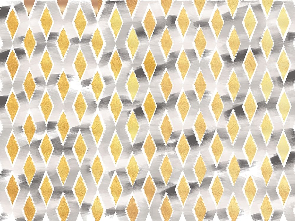 Gold And Grey Abstract art print by Lula Bijoux and Company for $57.95 CAD