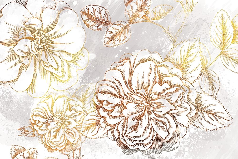 Metallic Flowers art print by Lula Bijoux and Company for $57.95 CAD