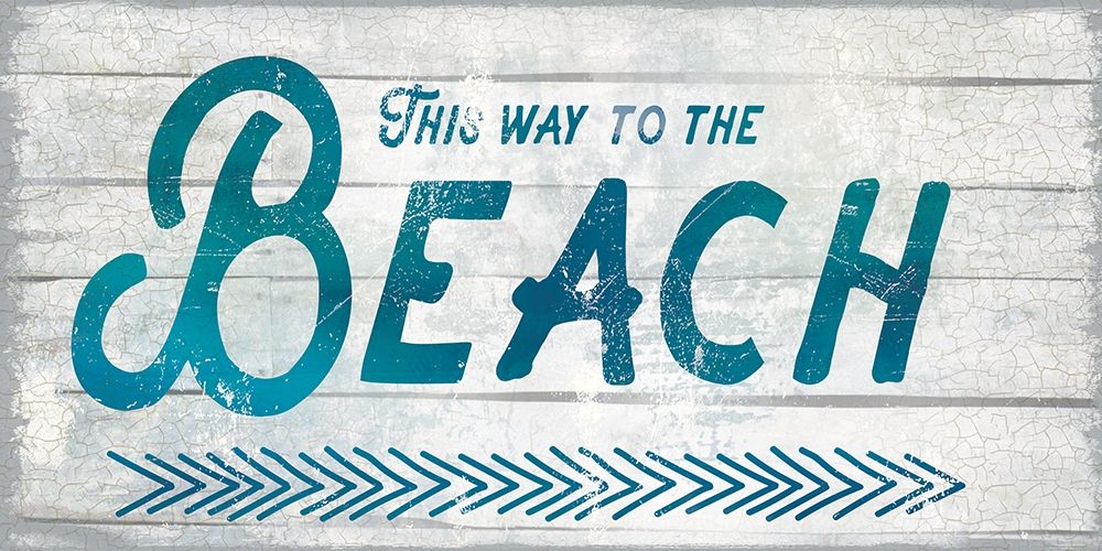 This Way To The Beach art print by Lula Bijoux and Company for $57.95 CAD
