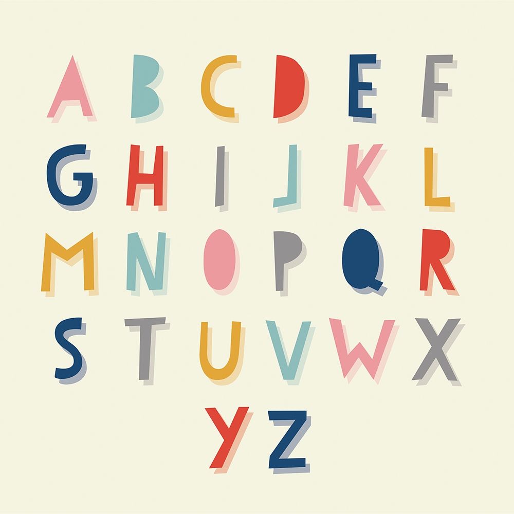 Colorful Alphabet 1 art print by Lula Bijoux and Company for $57.95 CAD