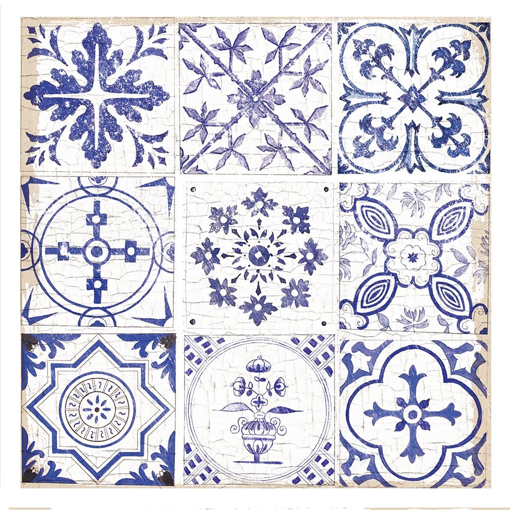 Blue Tiles 1 art print by Lula Bijoux and Company for $57.95 CAD