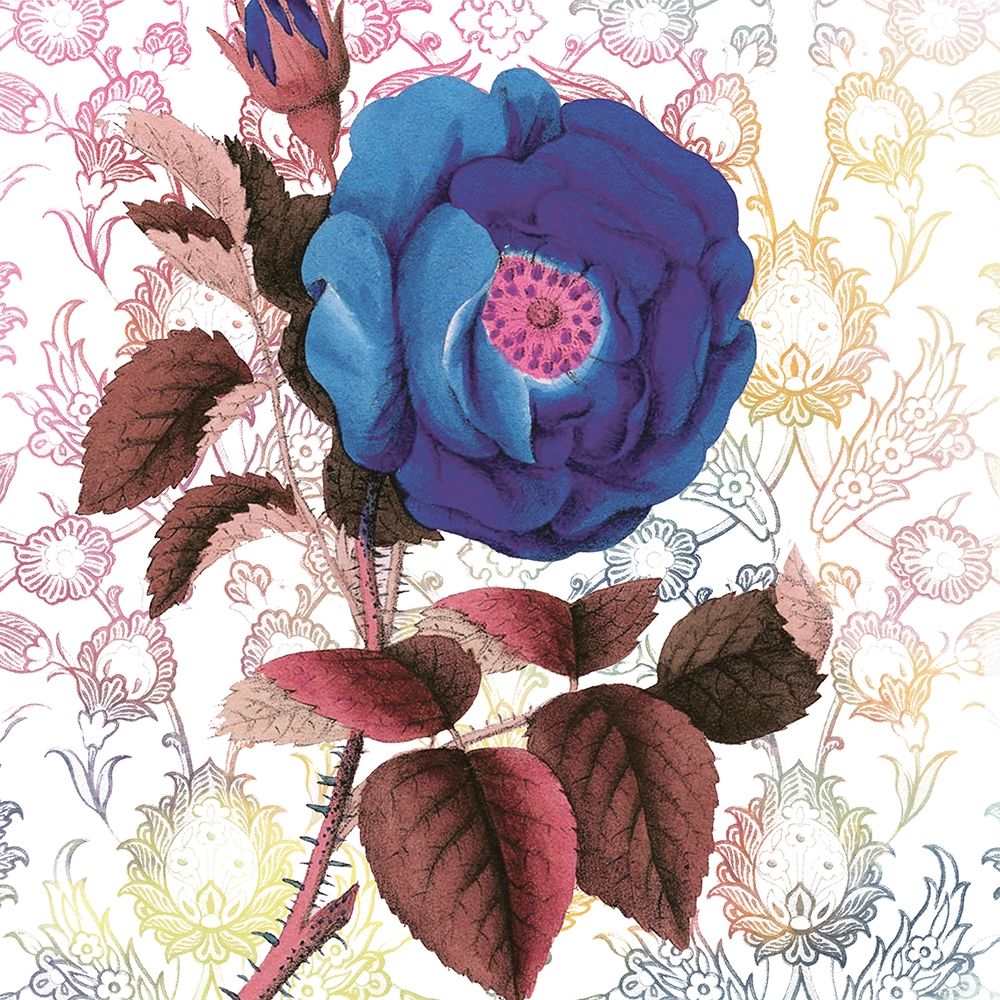 Blue Floral Grandure art print by Lula Bijoux and Company for $57.95 CAD