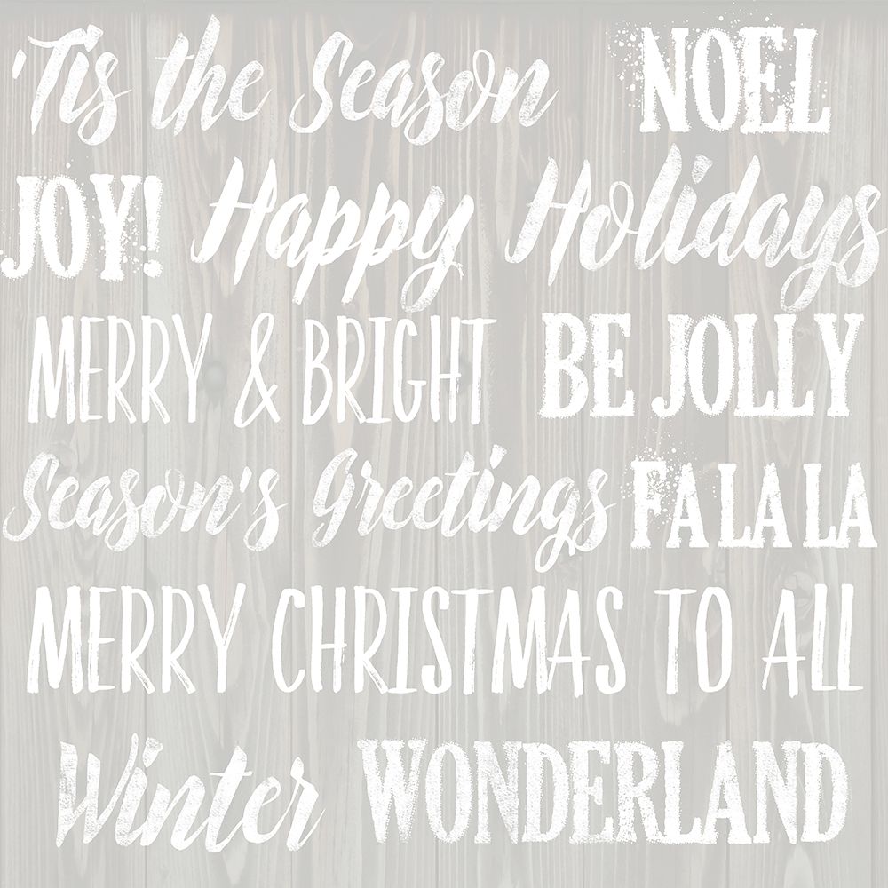 Holiday Words 1 V2 art print by Lula Bijoux And Company for $57.95 CAD