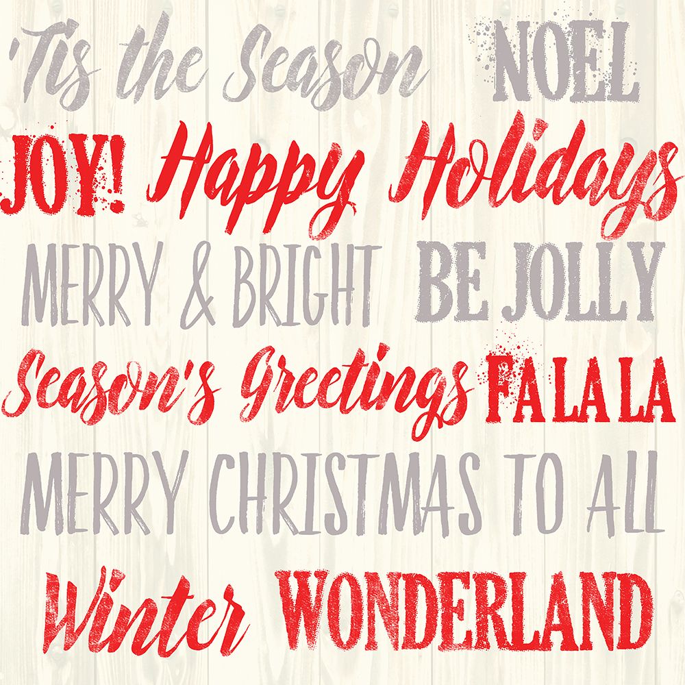 Holiday Words 1 V3 art print by Lula Bijoux And Company for $57.95 CAD