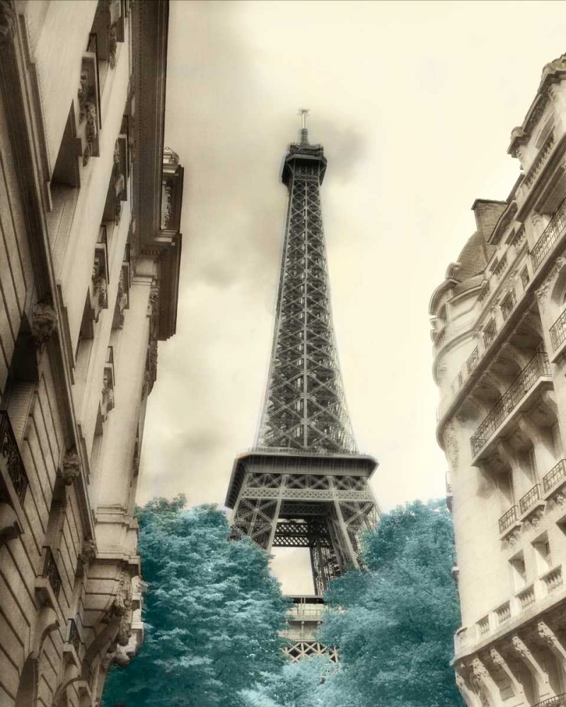 Teal Eiffel Tower 1 art print by Dianne Poinski for $57.95 CAD