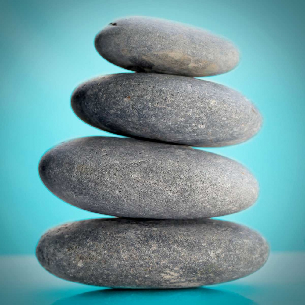 Stacking Stones 2 Teal art print by Sandro De Carvalho for $57.95 CAD