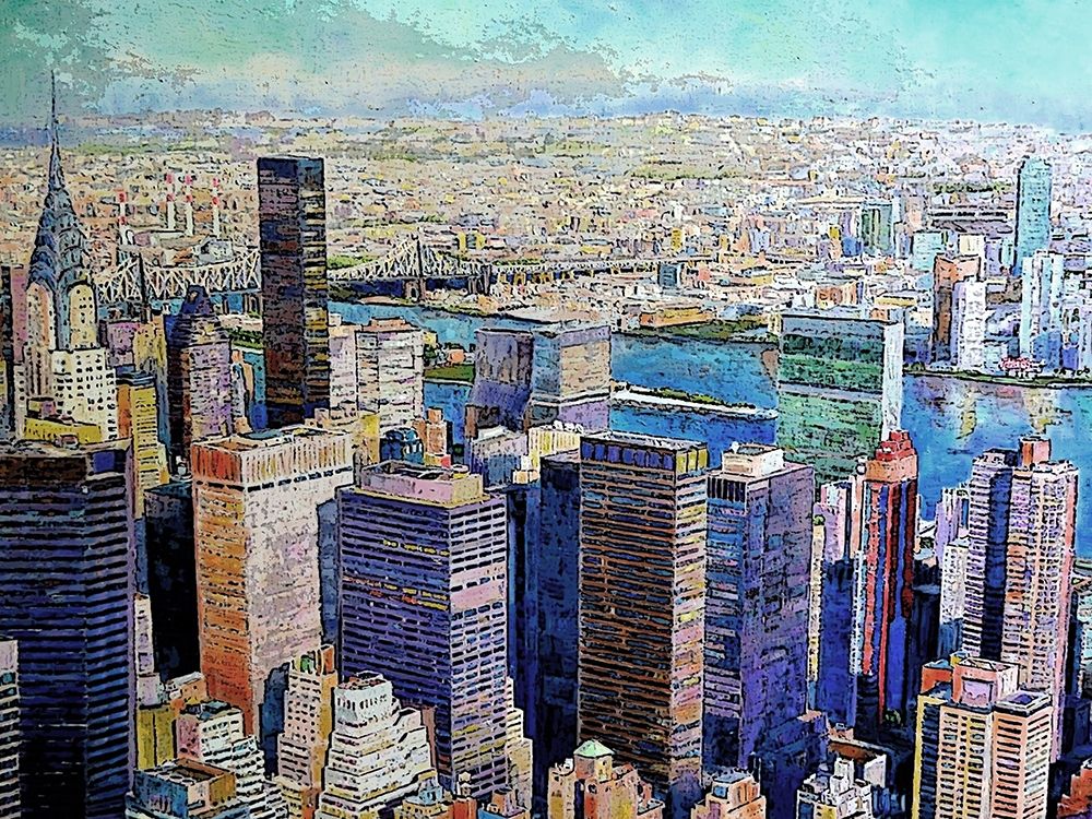 View of New York City art print by Sarah Ghanooni for $57.95 CAD