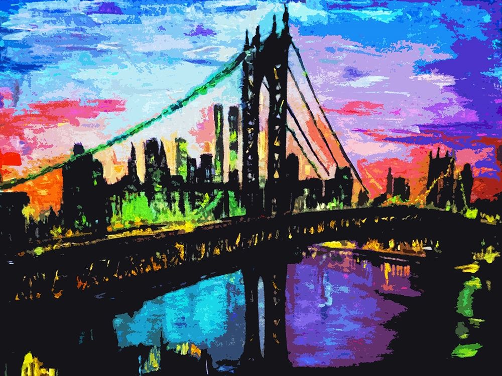 Brooklyn Bridge Sky art print by Sarah Ghanooni for $57.95 CAD