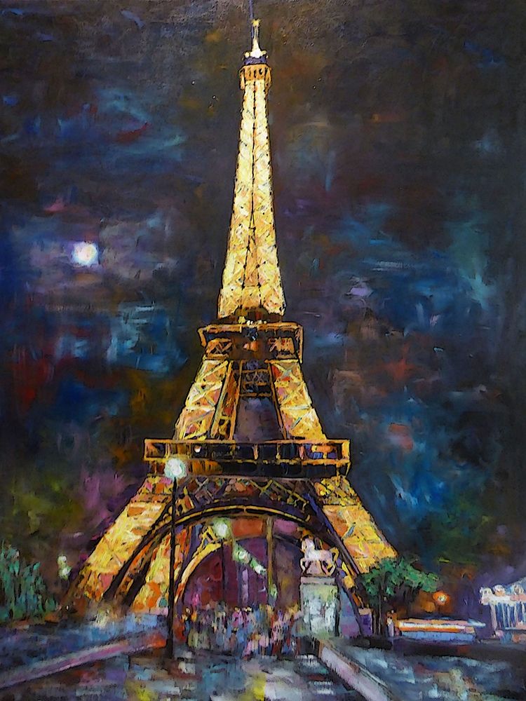 Golden Eiffel art print by Sarah Ghanooni for $57.95 CAD