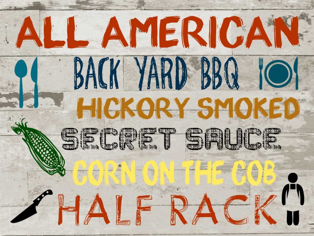 American BBQ Board art print by Sheldon Lewis for $57.95 CAD