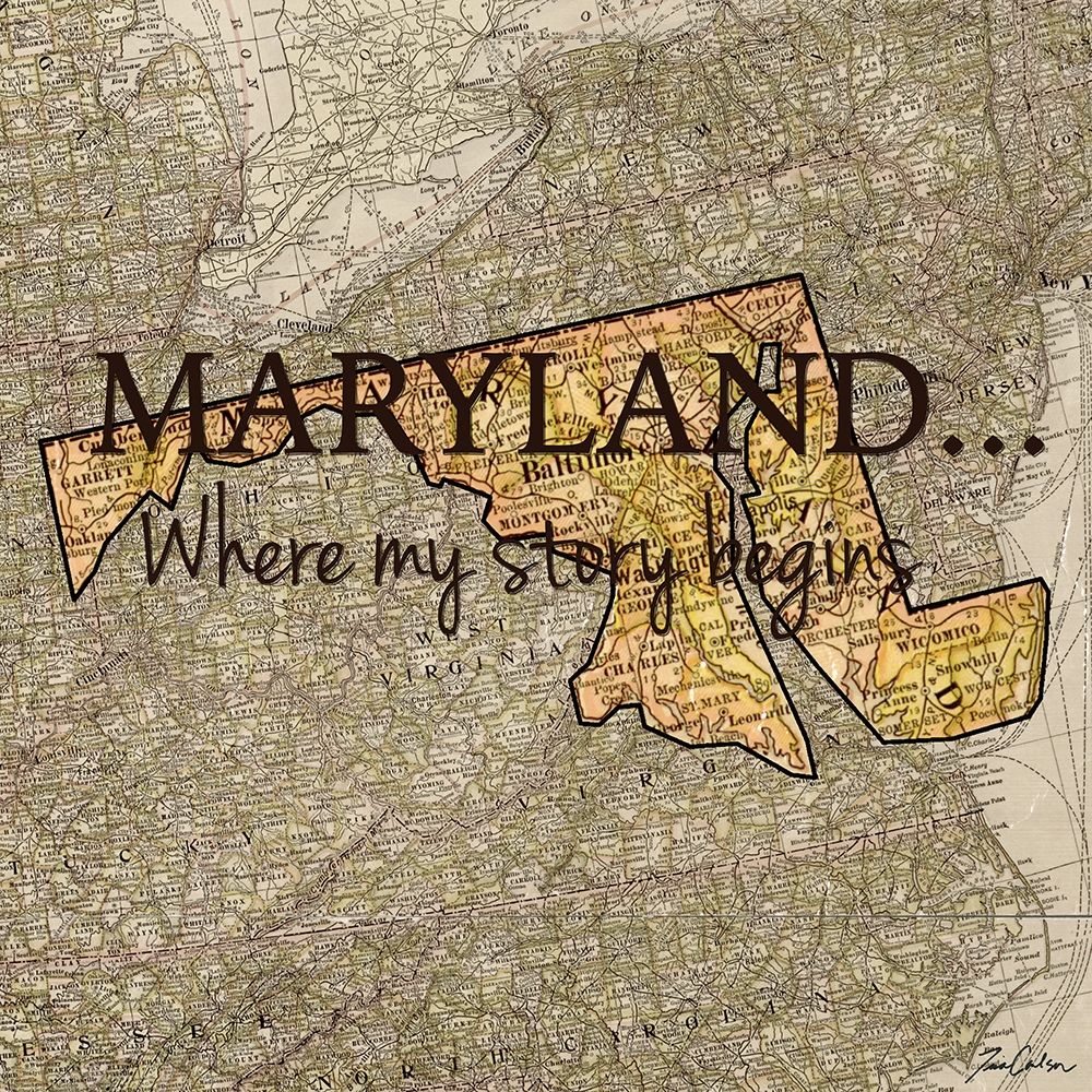 Story Maryland art print by Tina Carlson for $57.95 CAD