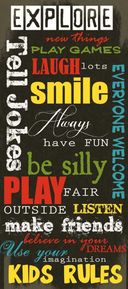 KIDS RULES M art print by Taylor Greene for $57.95 CAD