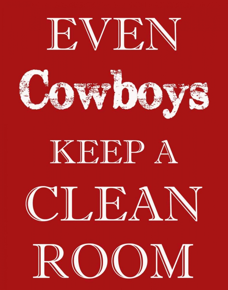 COWBOYS CLEAN ROOM art print by Taylor Greene for $57.95 CAD