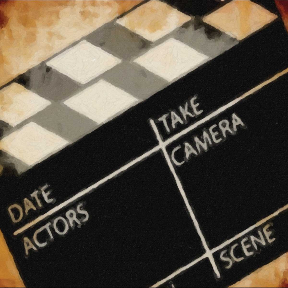 LIGHTS CAMERA ACTION_CLAPBOARD art print by Taylor Greene for $57.95 CAD