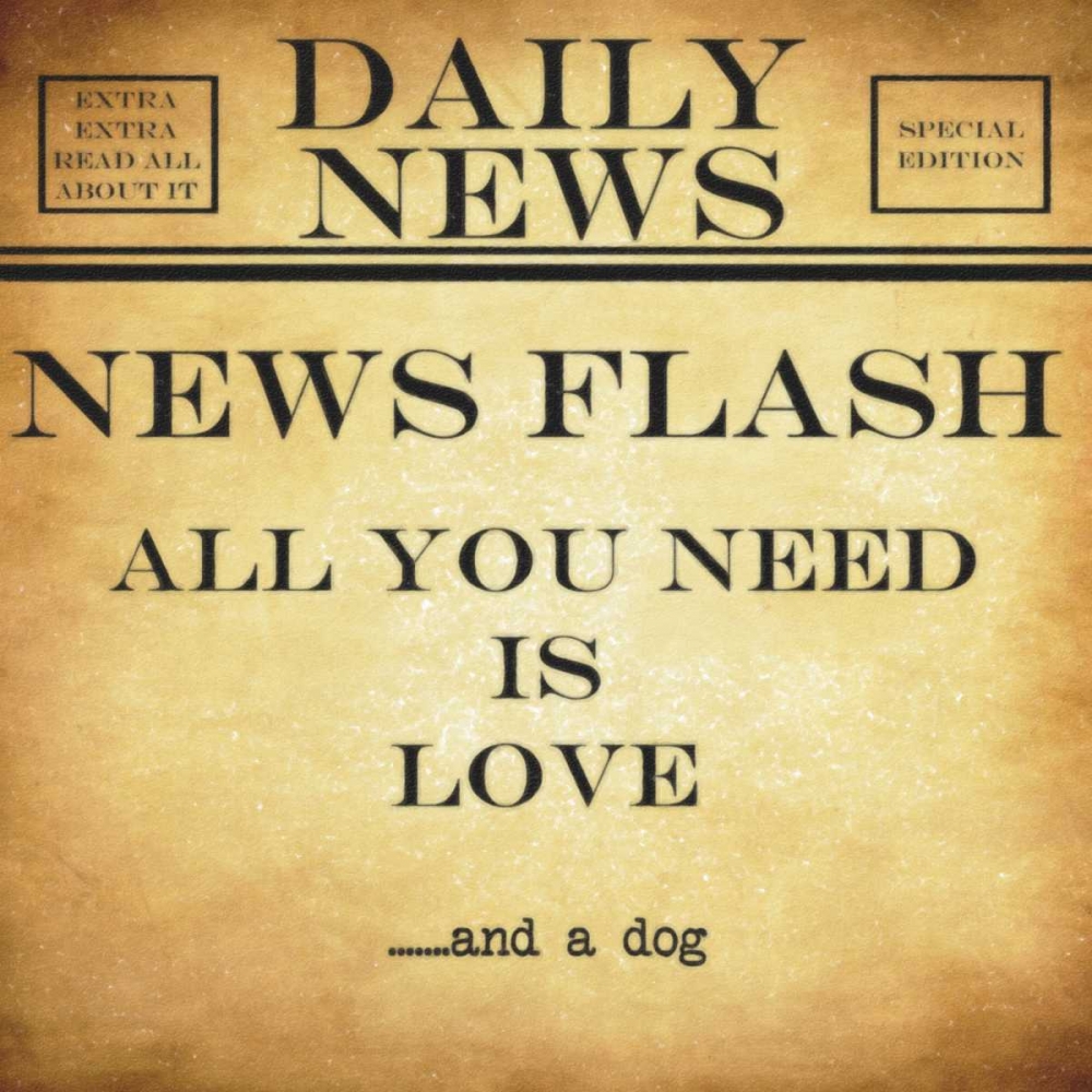 NEWS FLASH A Dog art print by Taylor Greene for $57.95 CAD