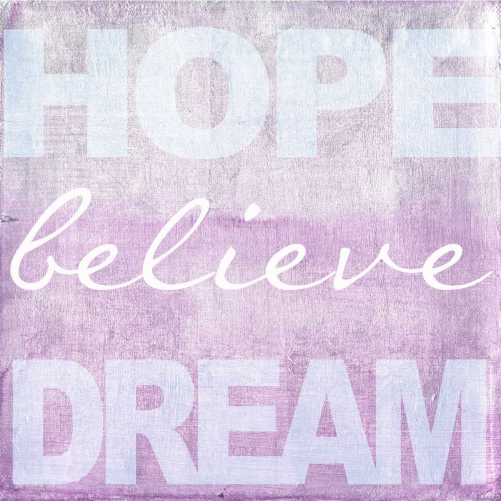 Hope Believe Dream Plum art print by Taylor Greene for $57.95 CAD