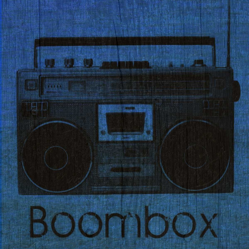 BOOMBOX ON BLUE art print by Taylor Greene for $57.95 CAD