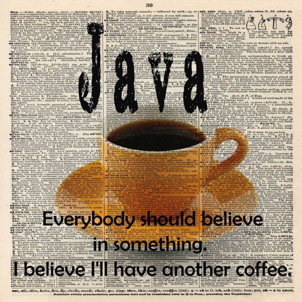 JAVA art print by Taylor Greene for $57.95 CAD