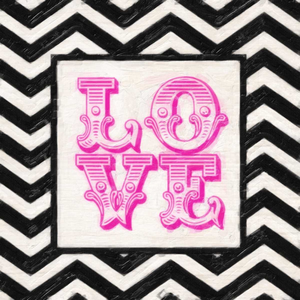 CHEVRON LOVE PINK art print by Taylor Greene for $57.95 CAD