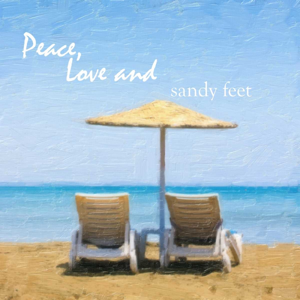 PEACE LOVE AND SANDY FEET art print by Taylor Greene for $57.95 CAD