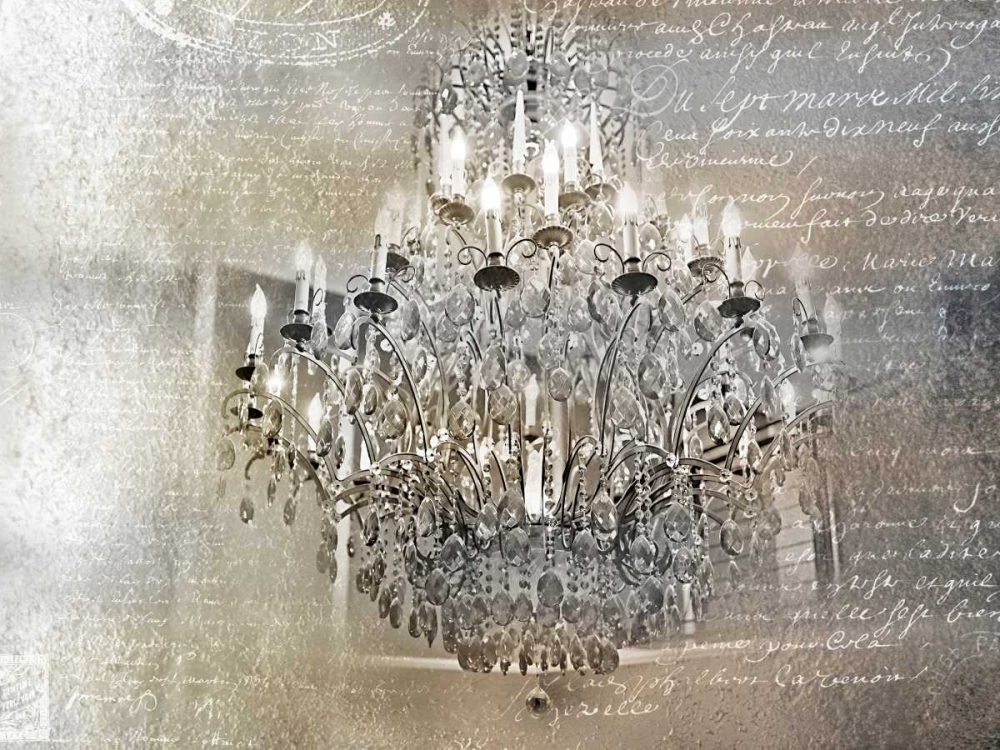 Silver Gold Chandelier art print by Tracey Telik for $57.95 CAD
