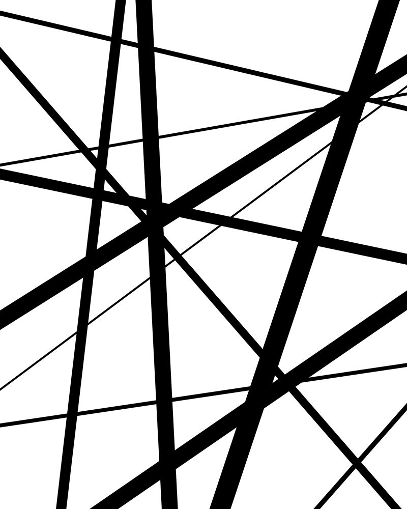 BW Geo Lines 1 art print by Urban Epiphany for $57.95 CAD