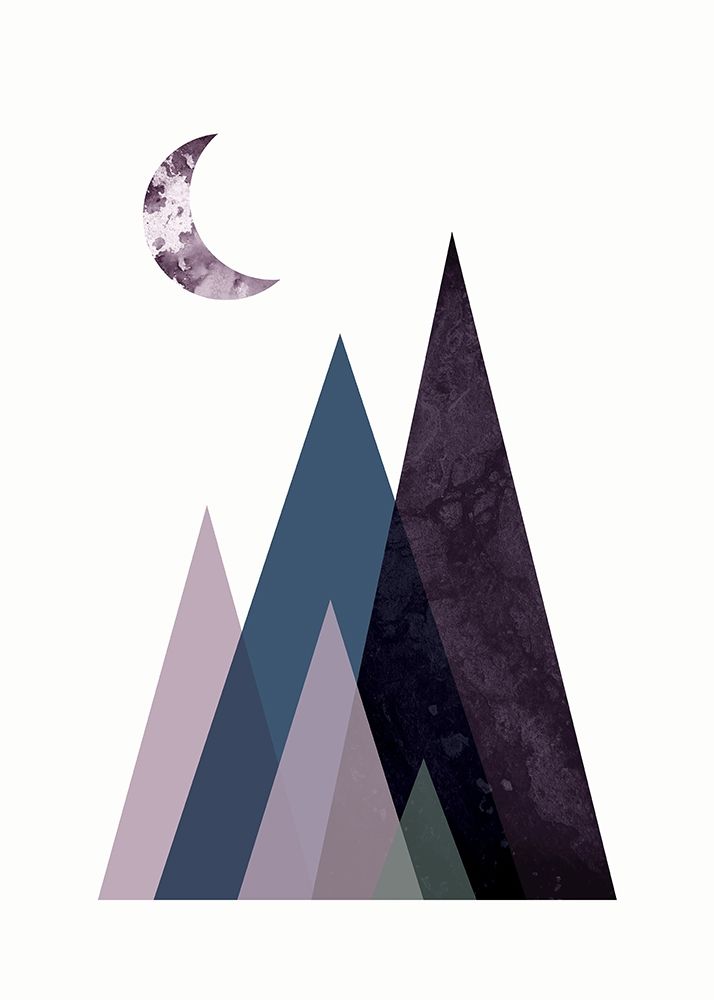 Scandi Mountains Blue 1 art print by Urban Epiphany for $57.95 CAD
