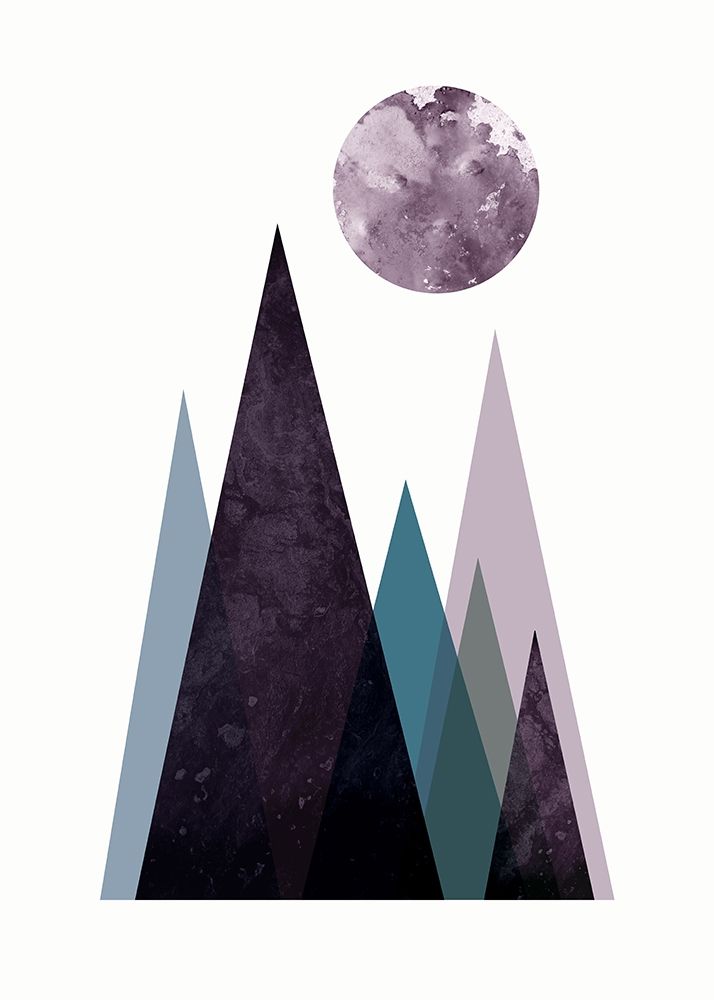 Scandi Mountains Blue 2 art print by Urban Epiphany for $57.95 CAD
