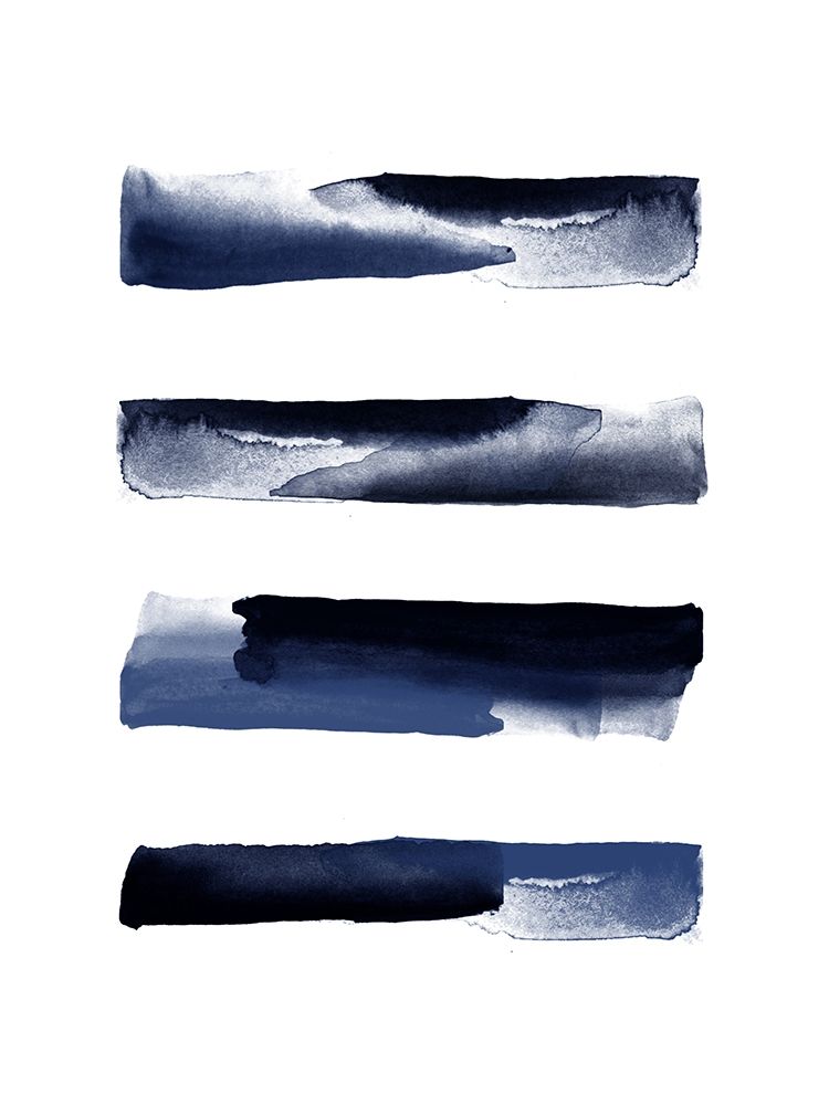 Navy Blue Watercolor Strokes art print by Urban Epiphany for $57.95 CAD