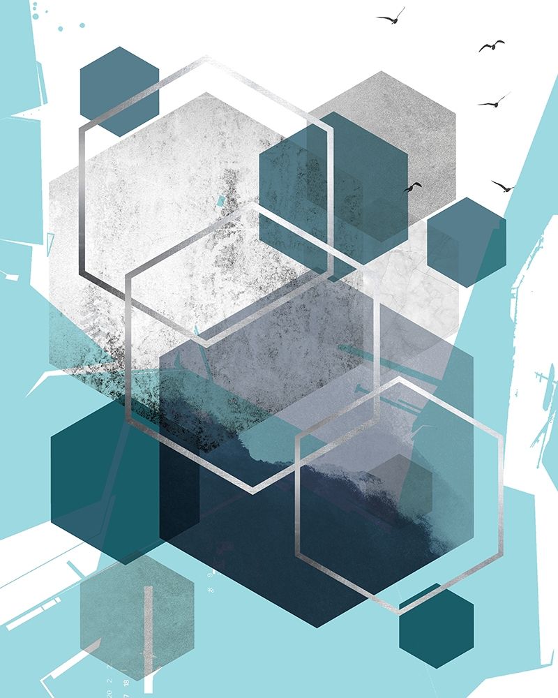 Abstract Teal 1 art print by Urban Epiphany for $57.95 CAD