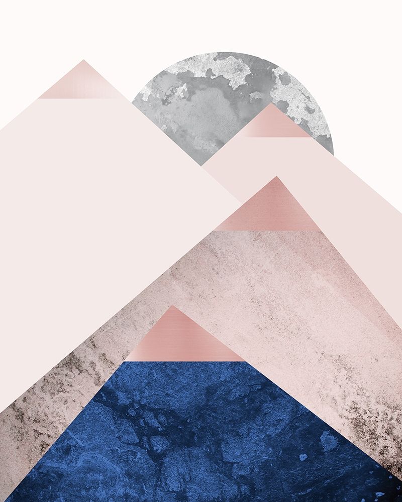 PinkNavy Mountains 2 art print by Urban Epiphany for $57.95 CAD