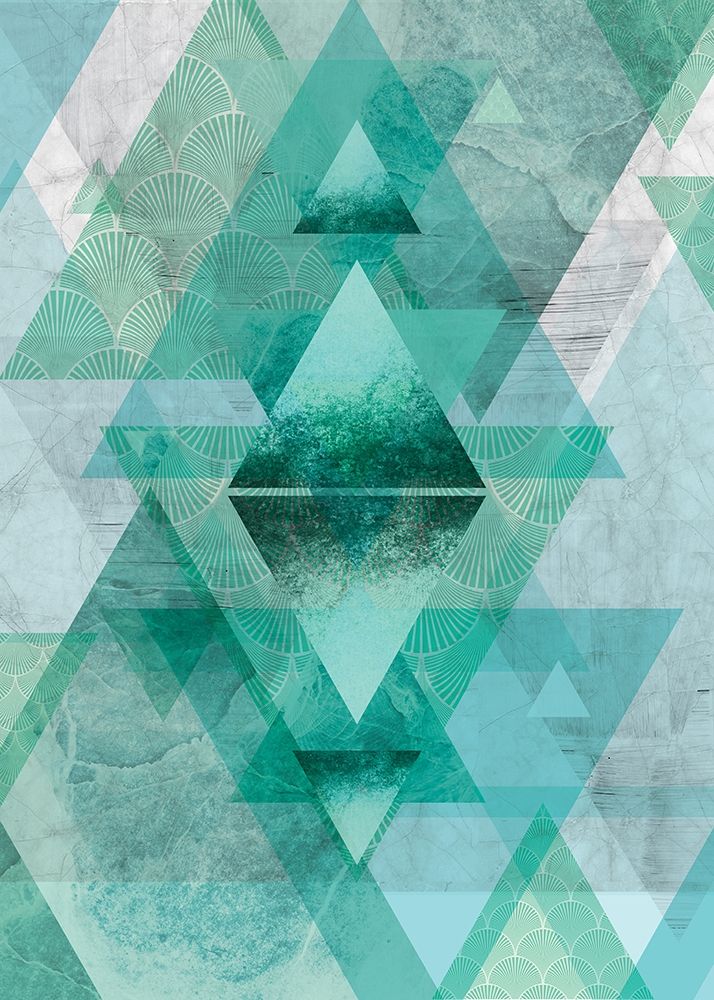 Teal Geometric art print by Urban Epiphany for $57.95 CAD