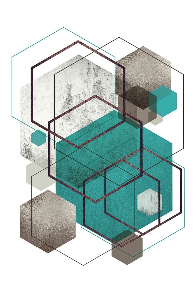 Beige Mint Geometric 2 art print by Urban Epiphany for $57.95 CAD